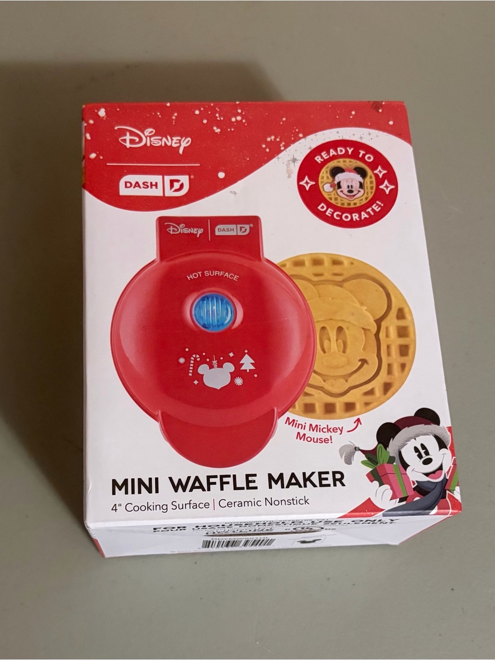 Disney Red Mickey Mouse Mini Waffle Maker